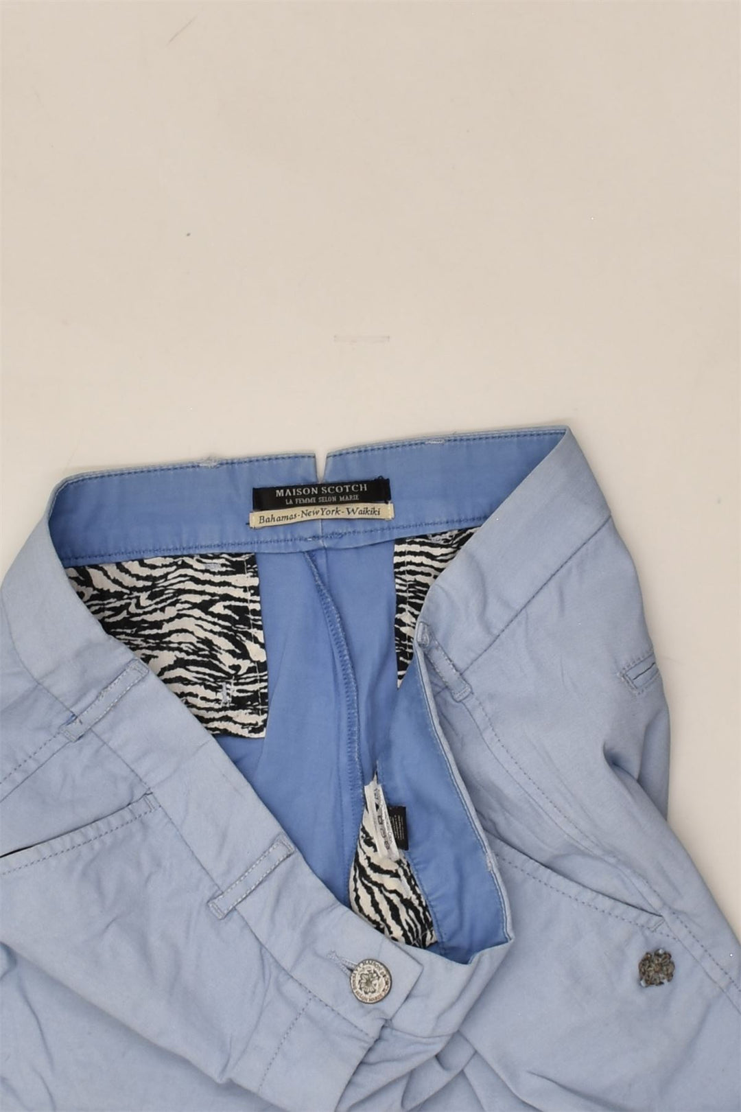 MAISON SCOTCH Womens Hot Pants W30 Medium  Blue Cotton | Vintage Maison Scotch | Thrift | Second-Hand Maison Scotch | Used Clothing | Messina Hembry 