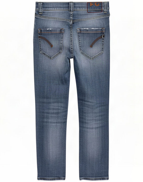Dondup Herre Cropped Slim Jeans W31 L25 Blue Cotton