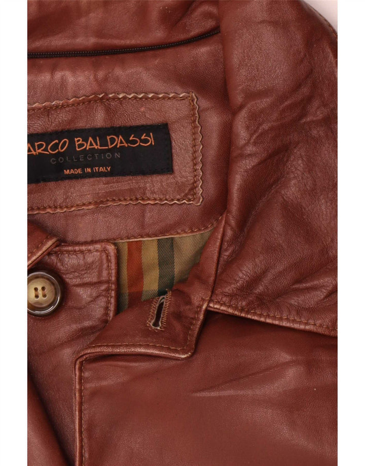 Marco Baldassari Herre Læderfrakke UK 42 XL Brun