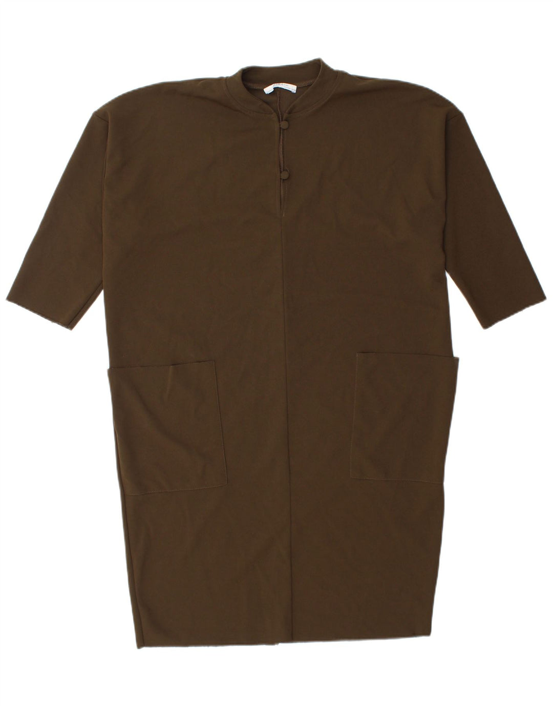 Zara Womens Oversized Shift Dress UK 14 Medium Khaki