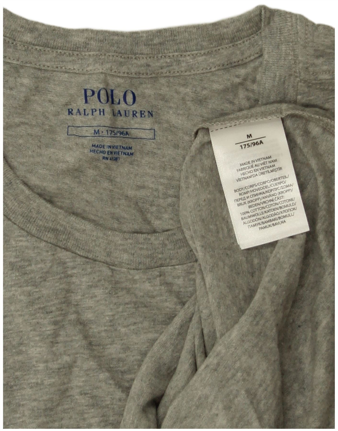 Polo Ralph Lauren Herre T-shirt Top mellemgrå bomuld
