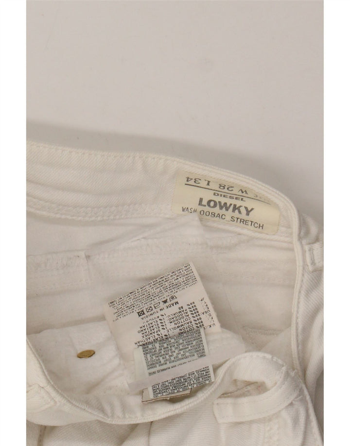 DIESEL Dame Lowky Slim Jeans W28 L34 Hvid Bomuld