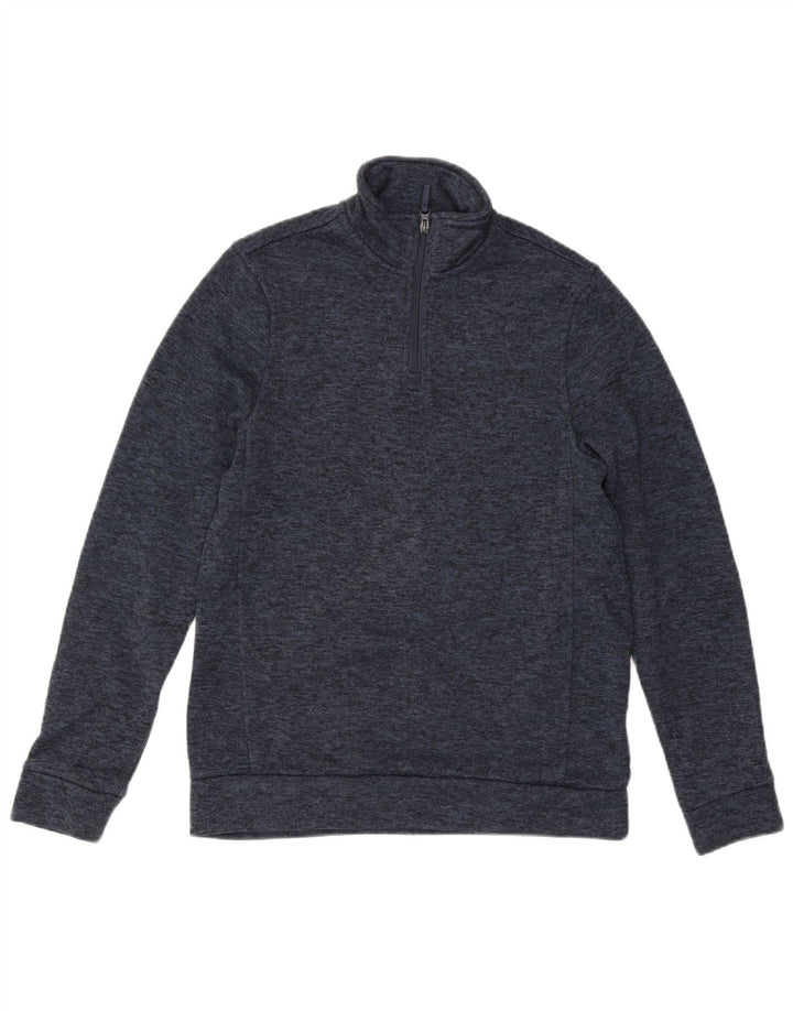 Mountain Warehouse Herre Zip Neck Sweatshirt Jumper Small Navy Blue Flecked