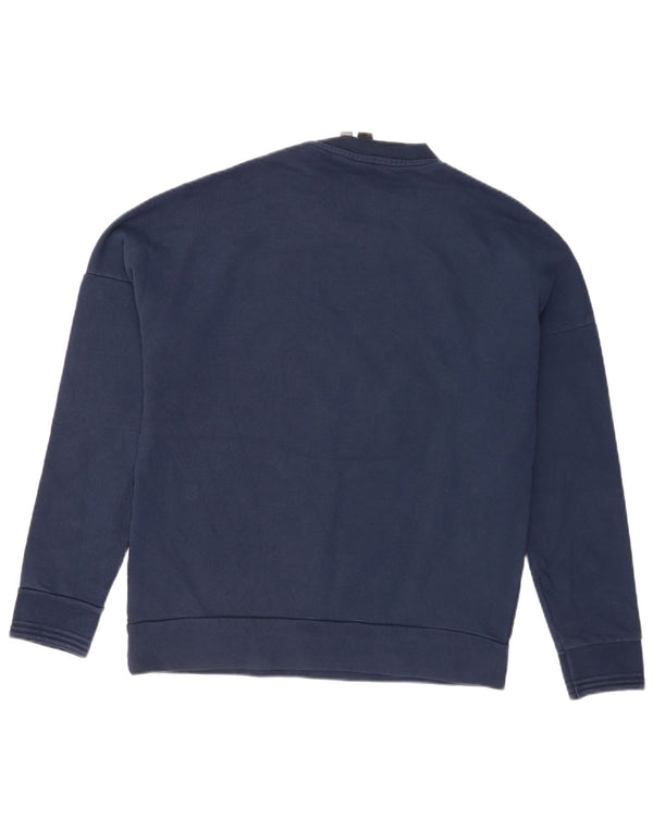 Adidas Herre Graphic Regular Fit Sweatshirt Jumper Large Marineblå Bomuld