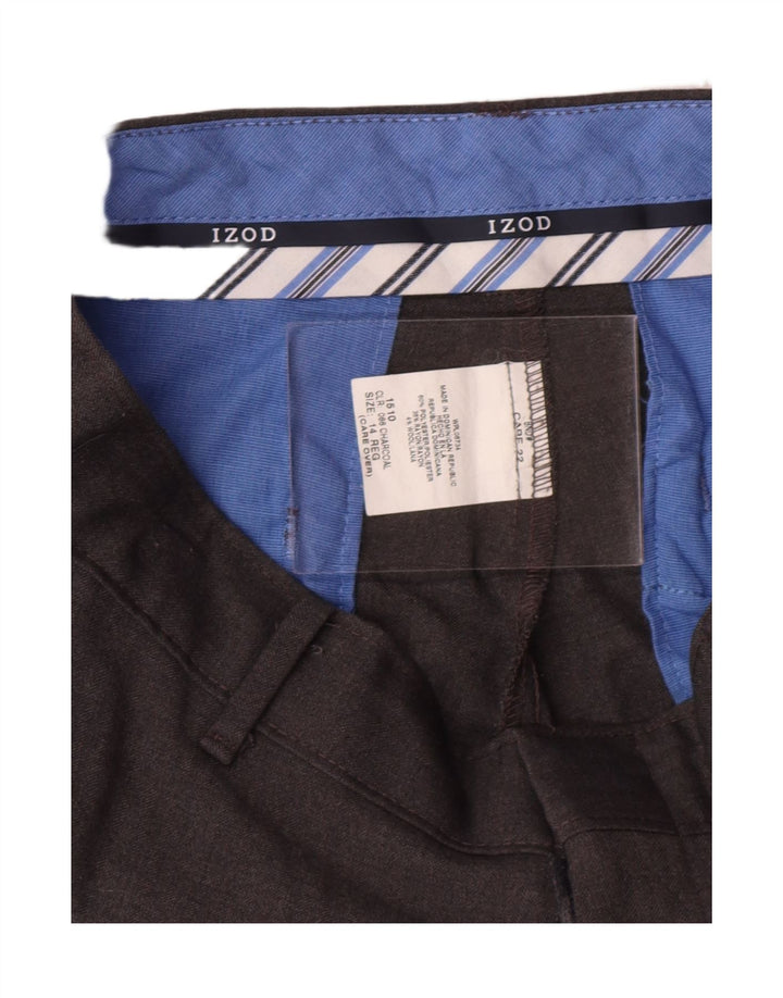 IZOD Boys Straight Chino Trousers 13-14 Years W28 L27 Grey Polyester Vintage Izod and Second-Hand Izod from Messina Hembry 