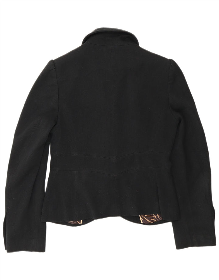 Marks & Spencer Dame 1-knaps blazerjakke UK 10 Lille sort polyester