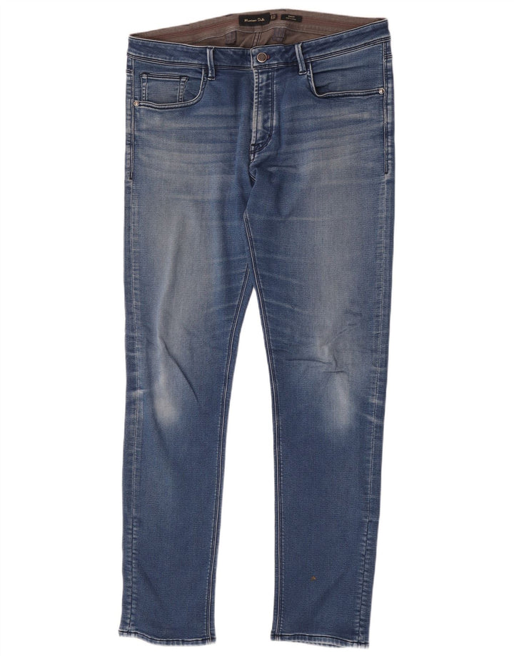 Massimo Dutti Herre Slim Jeans EU 44 Large W34 L32 Blå
