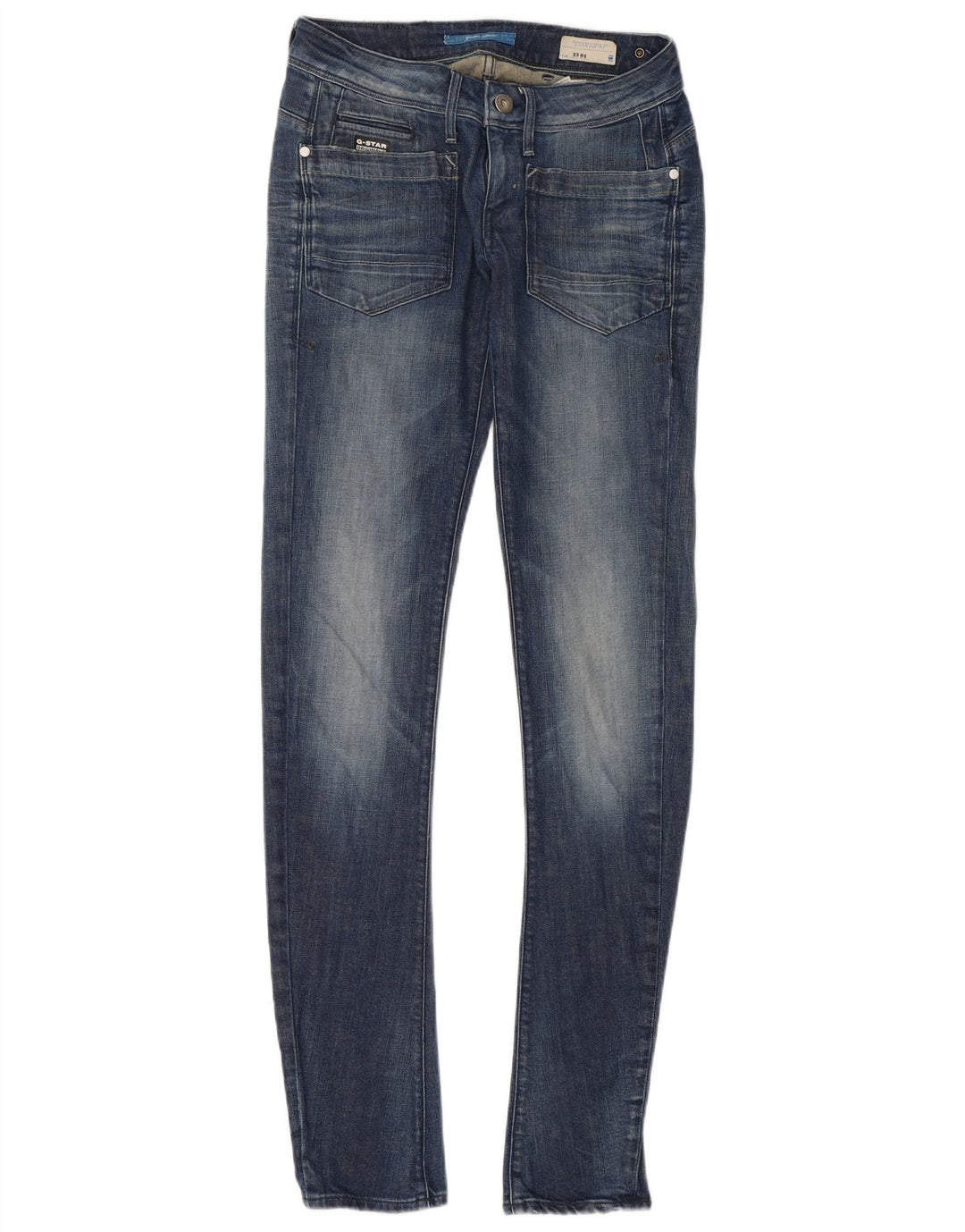 G-STAR Dame Super Slim Jeans W28 L34 Blå Bomuld