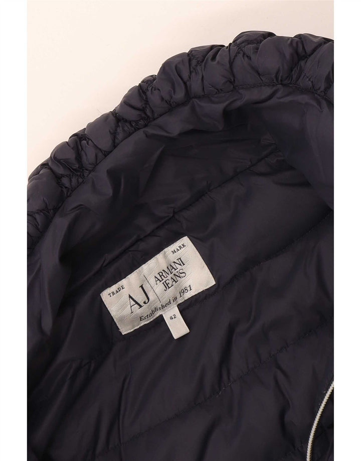 Armani Jeans Dame Polstret Jakke IT 42 Medium Navy Blue