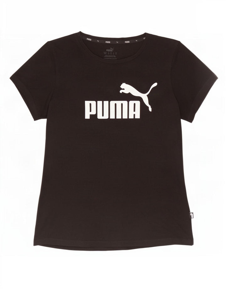 Puma Grafisk T-Shirt Top UK 12 Medium Sort