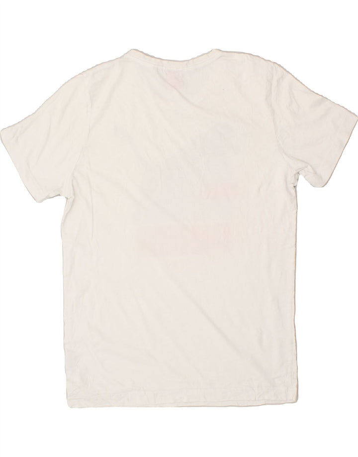 PUMA Mens Graphic T-Shirt Top Small White Cotton | Vintage Puma | Thrift | Second-Hand Puma | Used Clothing | Messina Hembry 