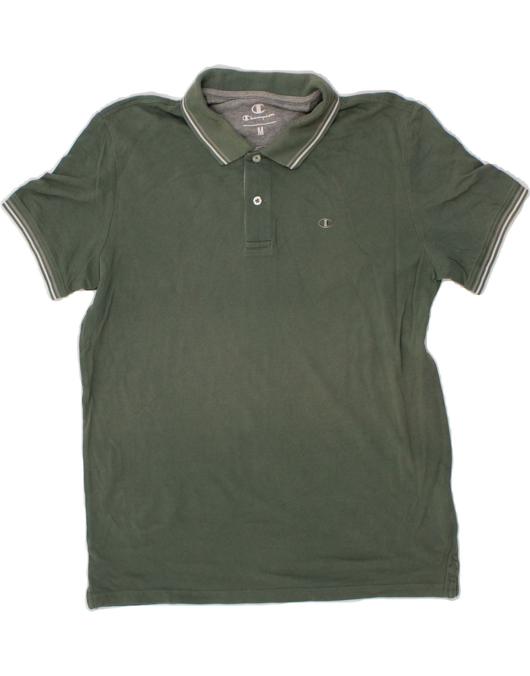 CHAMPION Mens Polo Shirt Medium Green Cotton Vintage Champion and Second-Hand Champion from Messina Hembry 