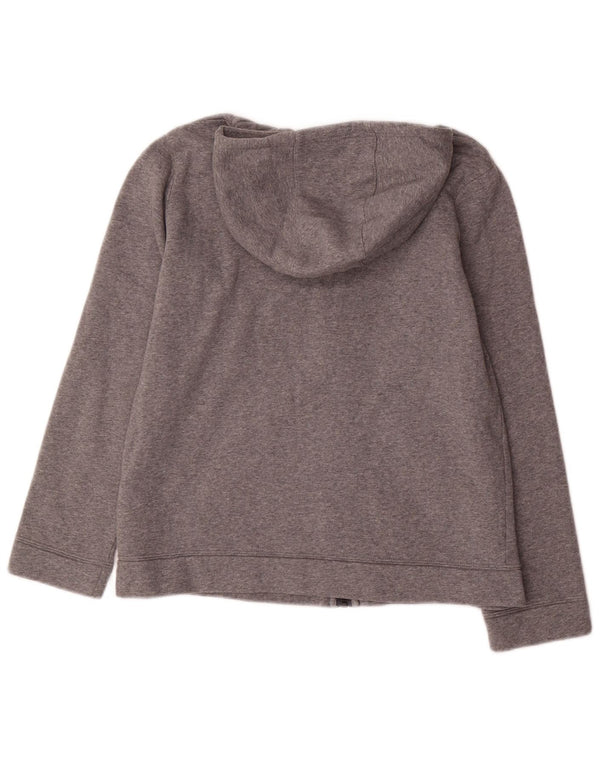 NIKE hættetrøje med lynlås til drenge 13-14 år XL Grå bomuld