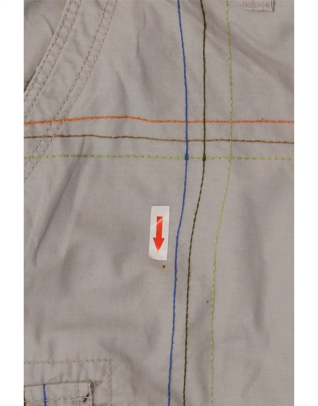 Desigual Herre Graphic Cargo Shorts W36 Large Grey Ternet Bomuld