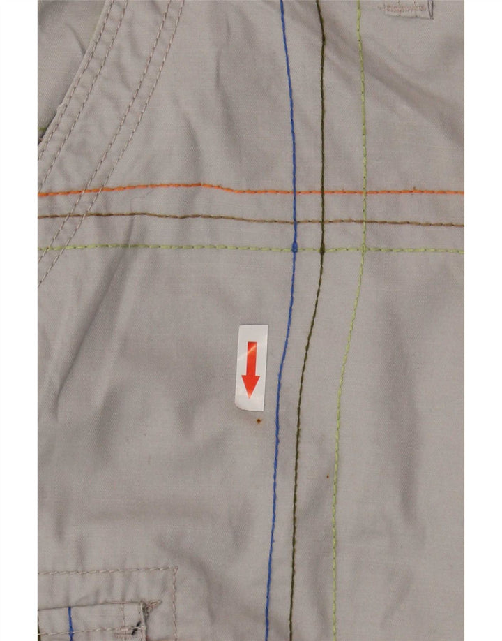 Desigual Herre Graphic Cargo Shorts W36 Large Grey Ternet Bomuld