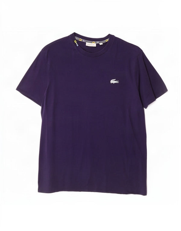 Lacoste Herre Regular Fit T-Shirt Top Størrelse 6 XL Marineblå Bomuld