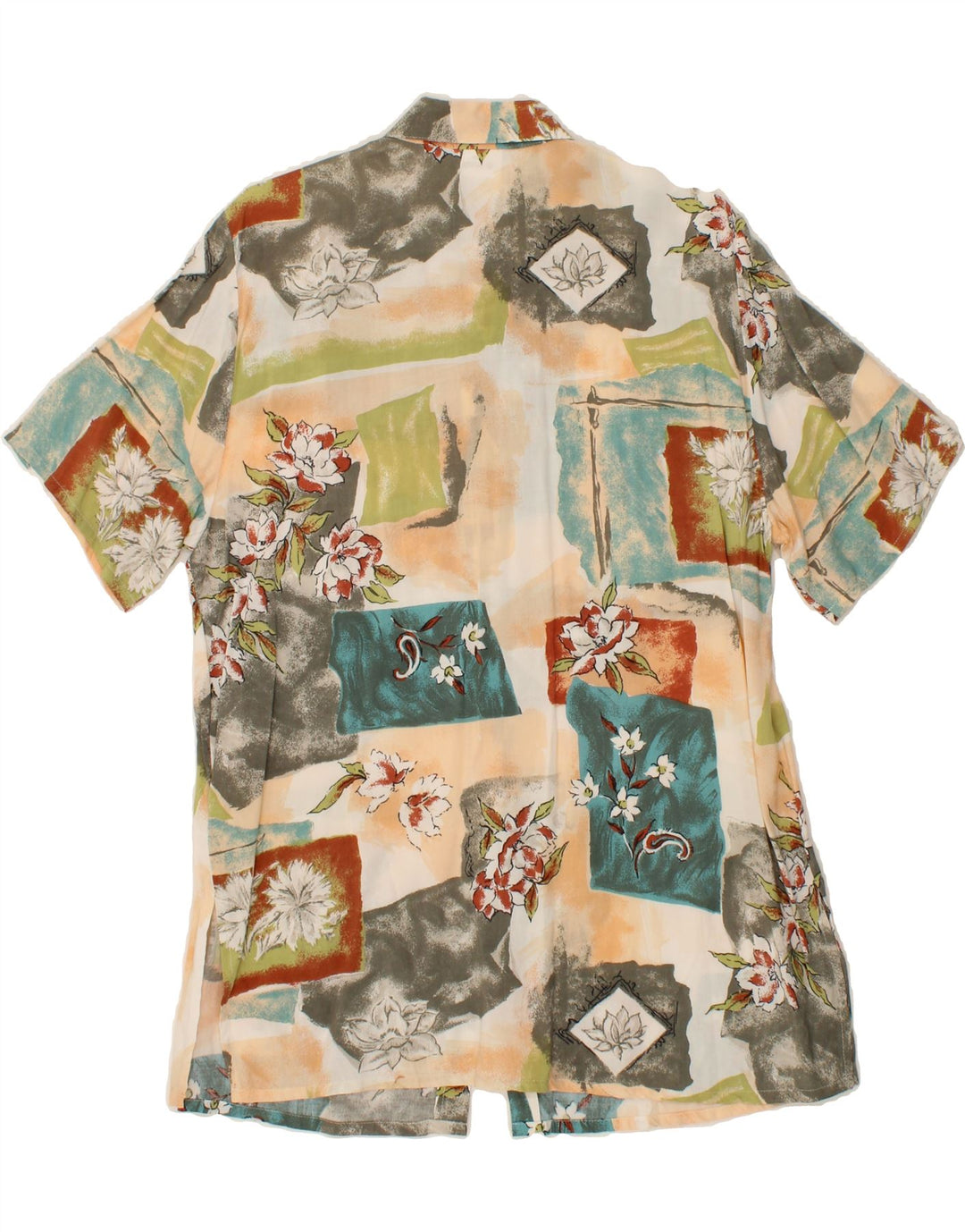 VINTAGE Womens Loose Fit Shirt Blouse EU 38/40 Medium Multicoloured Vintage Vintage and Second-Hand Vintage from Messina Hembry 