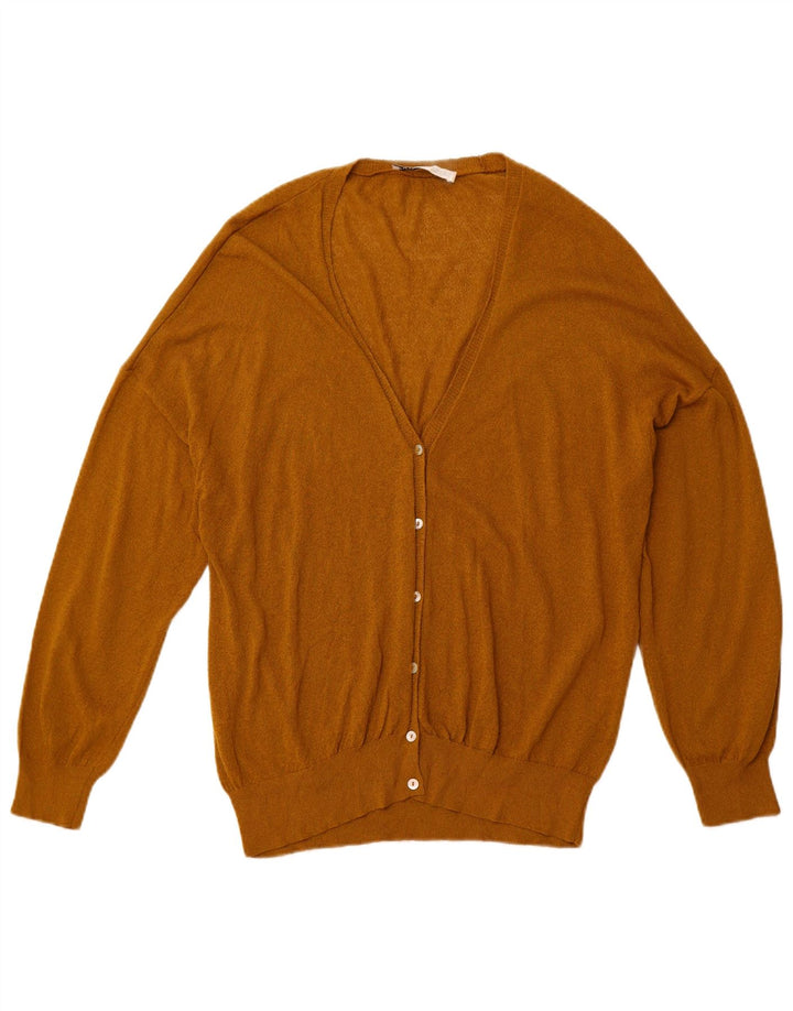 ZARA Oversized cardigantrøje til kvinder UK 10 Lille Brun