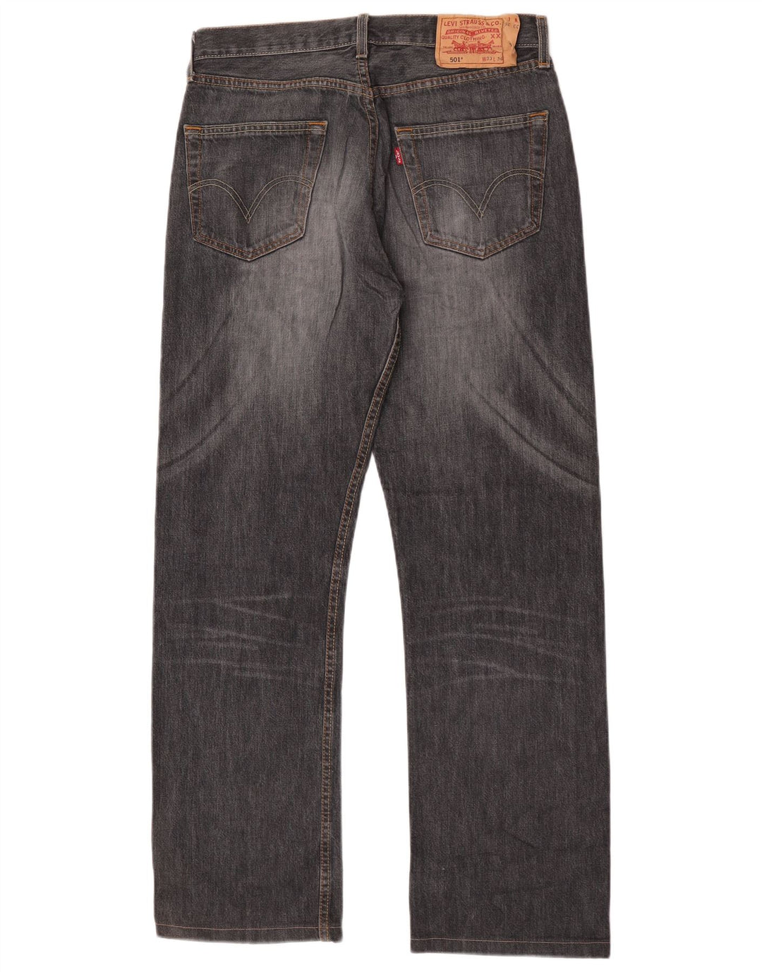 Levi's Herre 501 Straight Jeans W33 L30 Grå