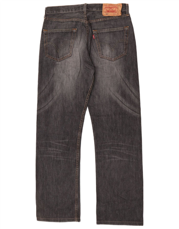Levi's Herre 501 Straight Jeans W33 L30 Grå
