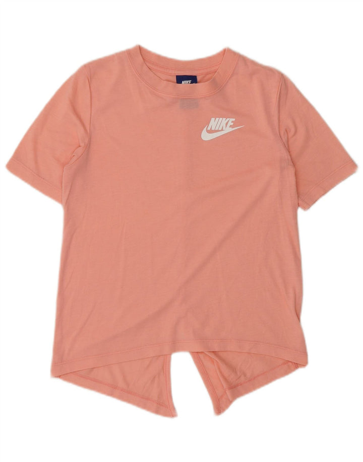 Nike Girls Asymmetrisk T-Shirt Top 10-11 år Medium Pink