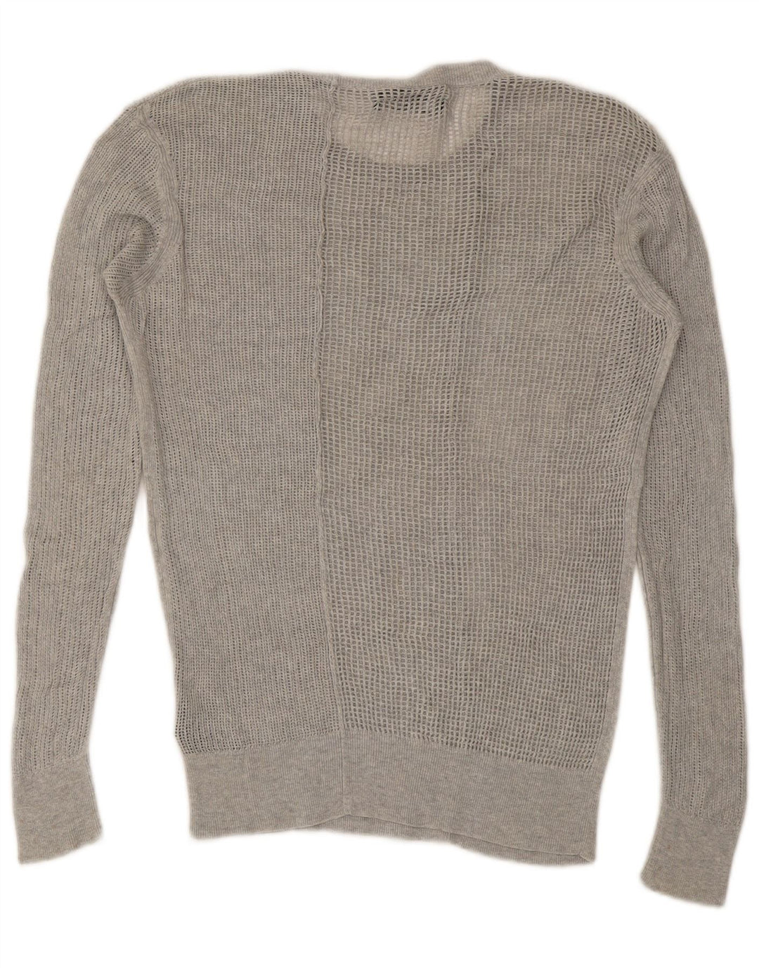 ALL SAINTS Herre Se Through Crew Neck sweater XS Grå Bomuld