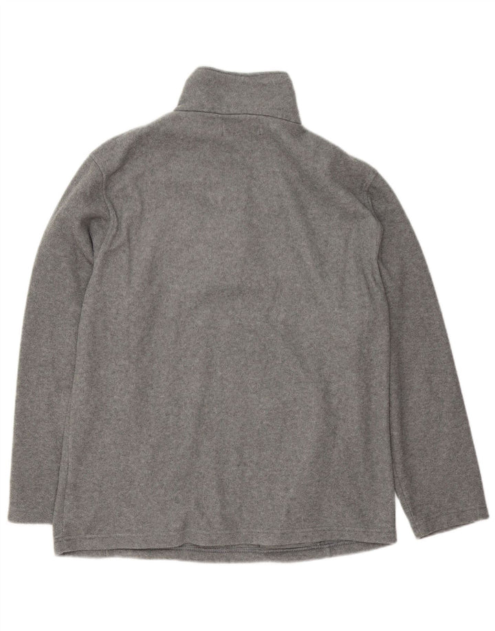 Kappa herre lynlås hals fleece jumper stor grå polyester