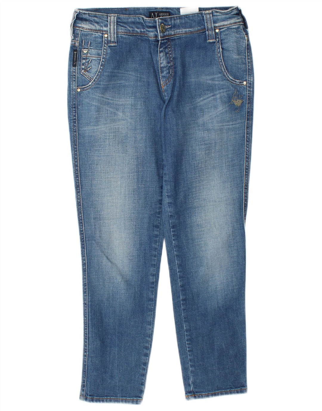 ARMANI Dame Slim Jeans W26 L26 Blå Bomuld