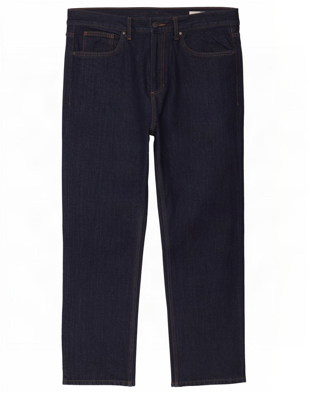 Marks & Spencer Herre Regular Straight Jeans W36 L29 Marineblå Bomuld