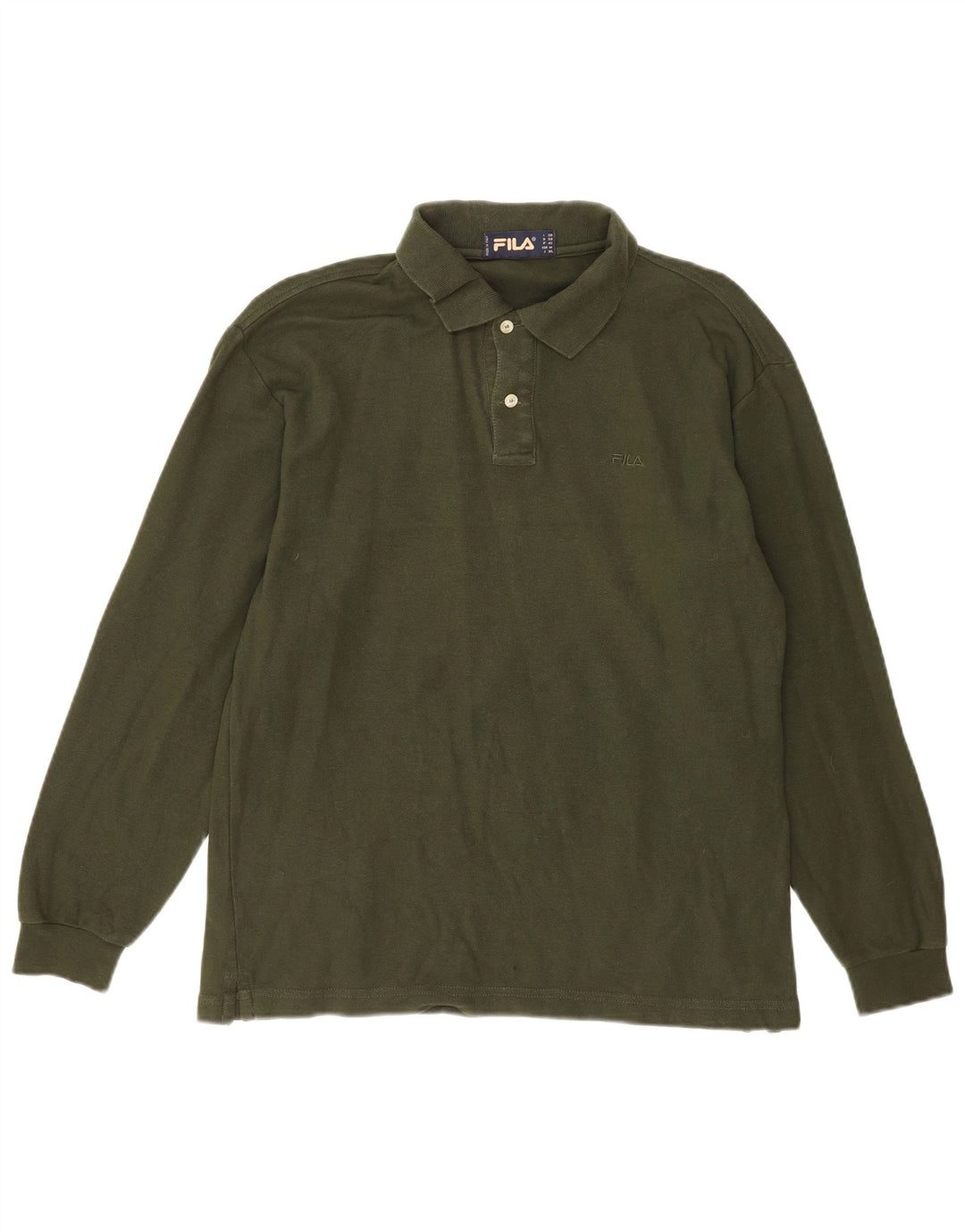 Fila Langærmet Polo Shirt til mænd IT 50 Medium Grøn Bomuld
