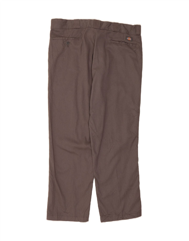 DICKIES Mens Flex Straight Chino Trousers W40 L30 Grey Polyester Vintage Dickies and Second-Hand Dickies from Messina Hembry 
