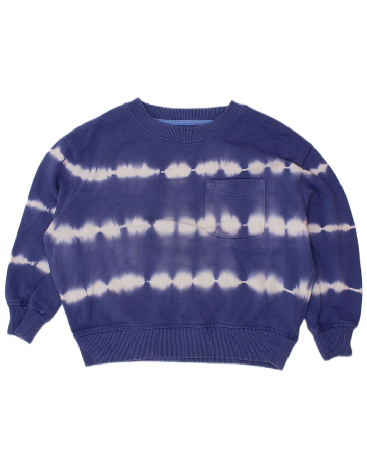 BODEN Pige Sweatshirt Jumper 4-5 år Blue Tie Dye Bomuld