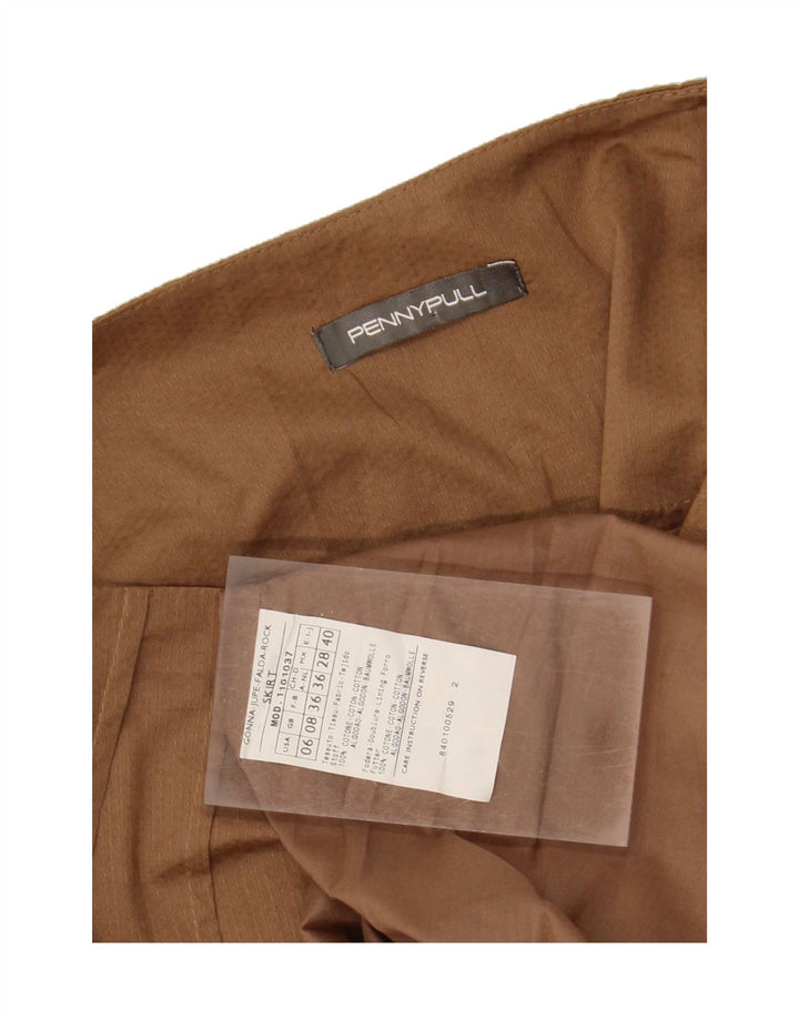 PENNY PULL Womens Low Waist Pleated Maxi Skirt UK 8 Small W29  Beige Vintage Penny Pull and Second-Hand Penny Pull from Messina Hembry 