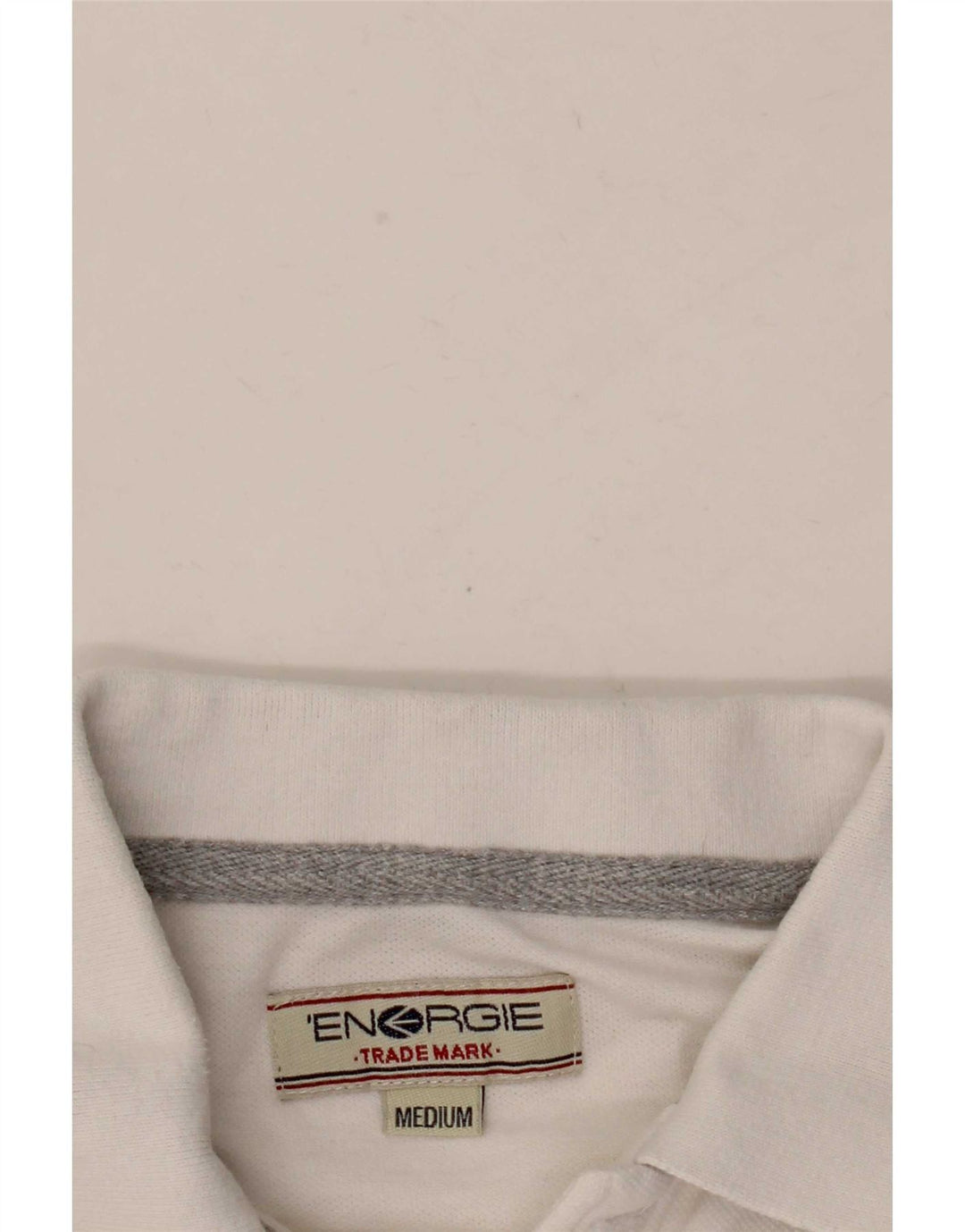 Energie Langærmet poloshirt til mænd, medium hvid
