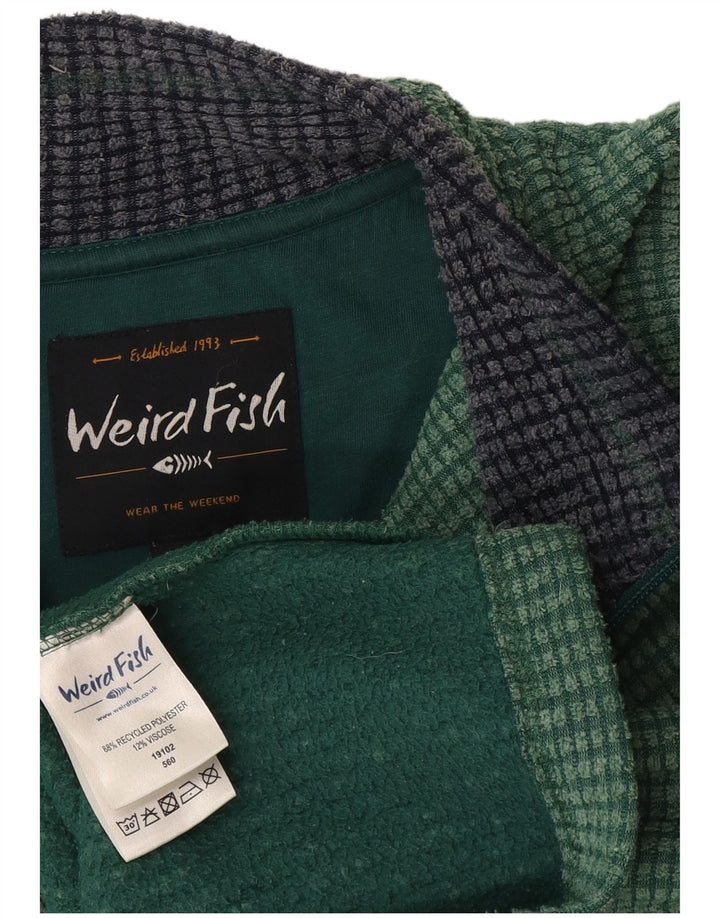 Weird Fish Herre lynlås hals Fleece Jumper XL Grøn Polyester
