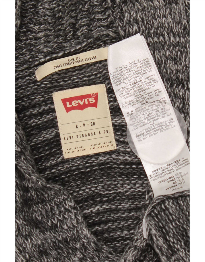 Levi's Herre Slim Fit Cardigan Sweater Lille grå Flecked Viscose