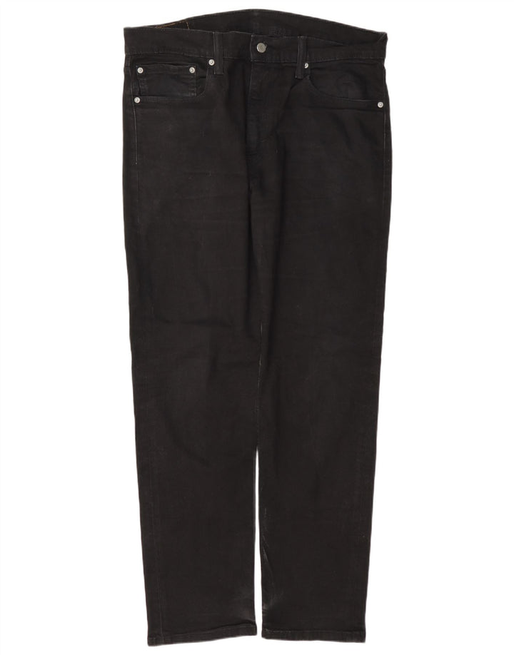 Levi's Herre 502 tilspidsede jeans W36 L32 sort bomuld