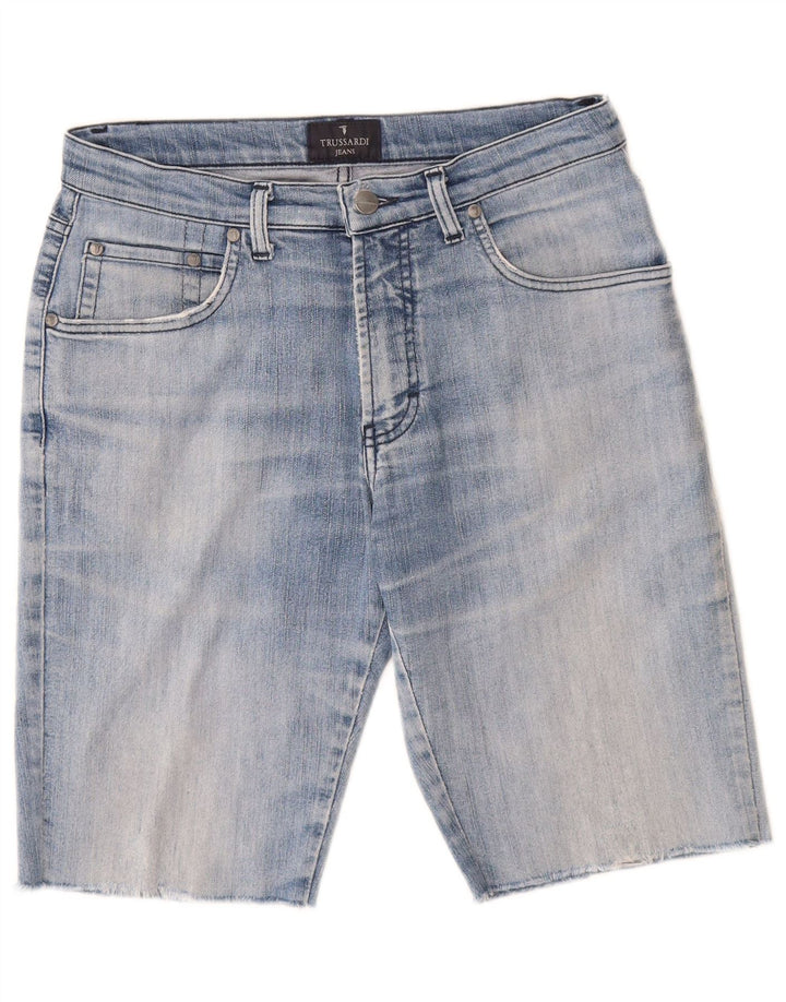 Trussardi Herre Denim Shorts W30 Medium Blue Bomuld