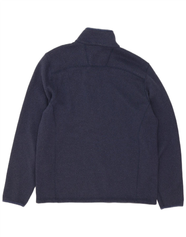 The North Face Herre Zip Neck Jumper Sweater Medium Navy Blue Polyester