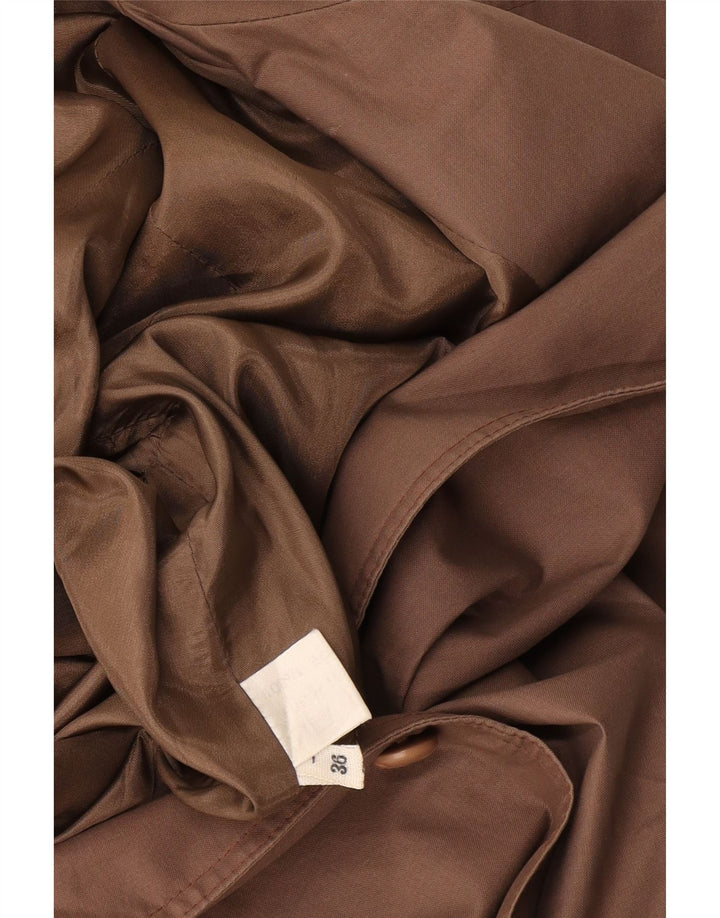 Vintage oversize trenchcoat til kvinder EU 36 lille beige bomuld