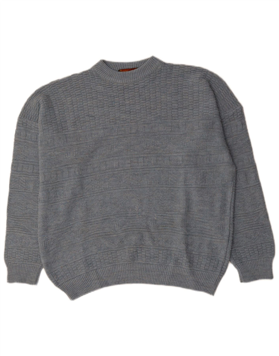 Vintage herre sweater med rund hals XL grå
