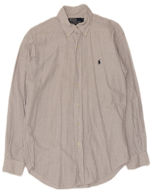 Polo Ralph Lauren Herre Yarmouth skjorte str. 15 Medium White Gingham Cotton
