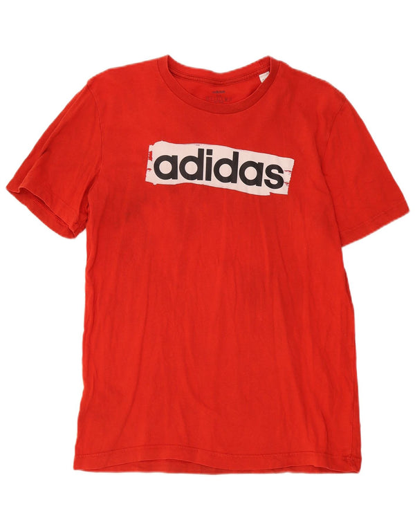 Adidas Herre grafisk T-shirt Top Medium Rød Bomuld