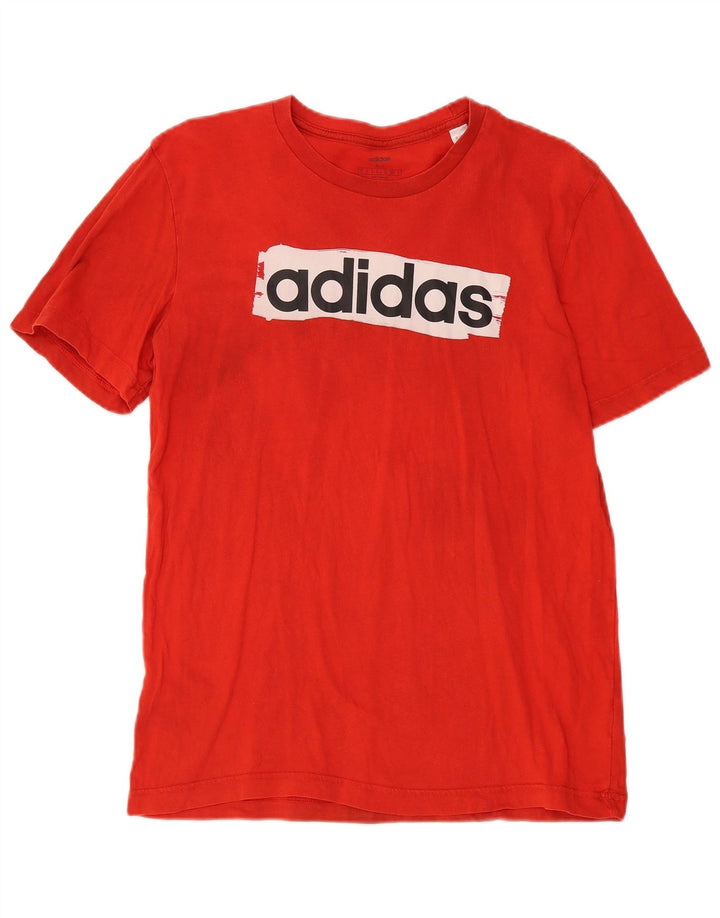 Adidas Herre grafisk T-shirt Top Medium Rød Bomuld
