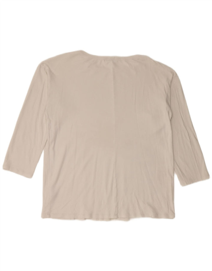Benetton Dame Disney Oversized Grafisk Top Langærmet UK 12 Medium White