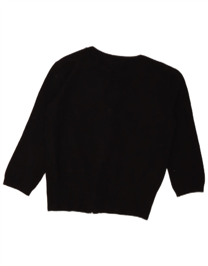 GUESS Womens Crop 3/4-ærmet cardigantrøje UK 14 Large Black
