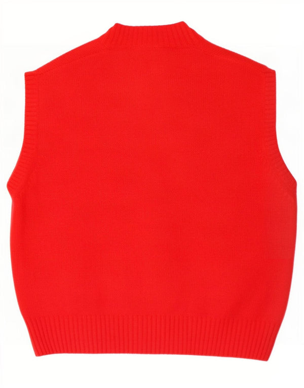 Armando Calo Womens Vest Tank Top US 12 Large Red Angora