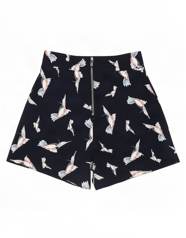 Zara Womens Graphic Pegged Casual Shorts Medium W28 Navy Blue
