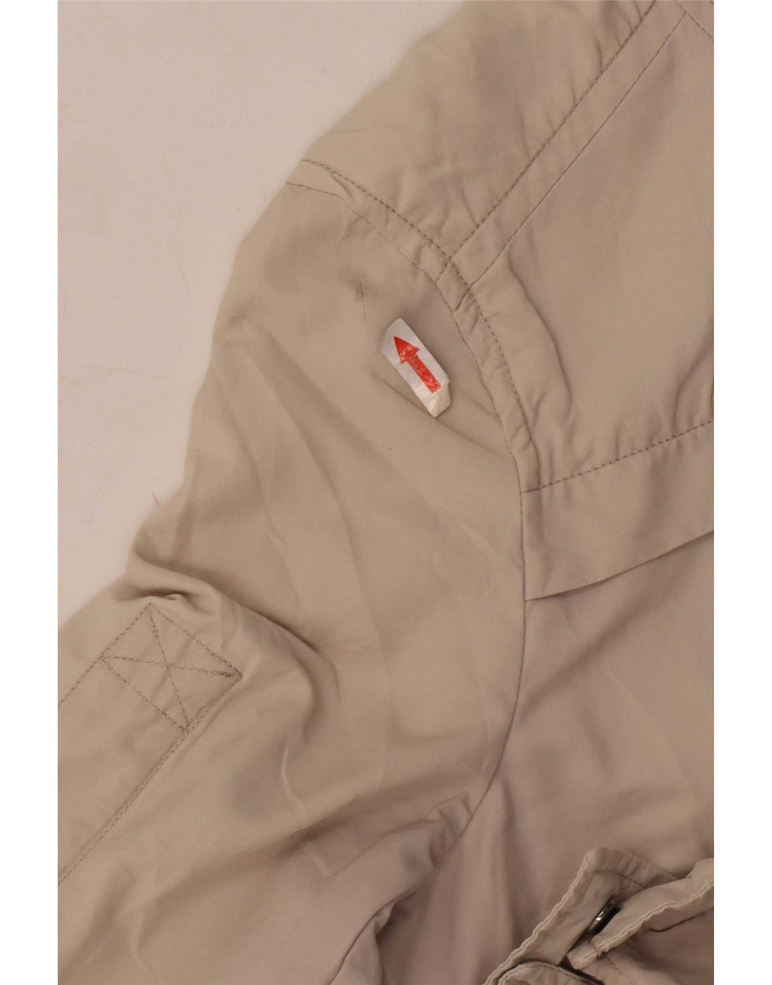 Massimo Dutti Womens Utility Jacket UK 14 Medium Beige Bomuld