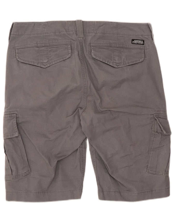 SUPERDRY Cargo Shorts til mænd W32 mellemgrå bomuld